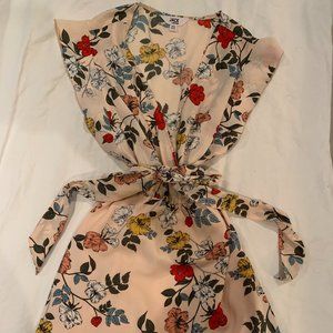 Light Pink Floral Mini Dress - XS